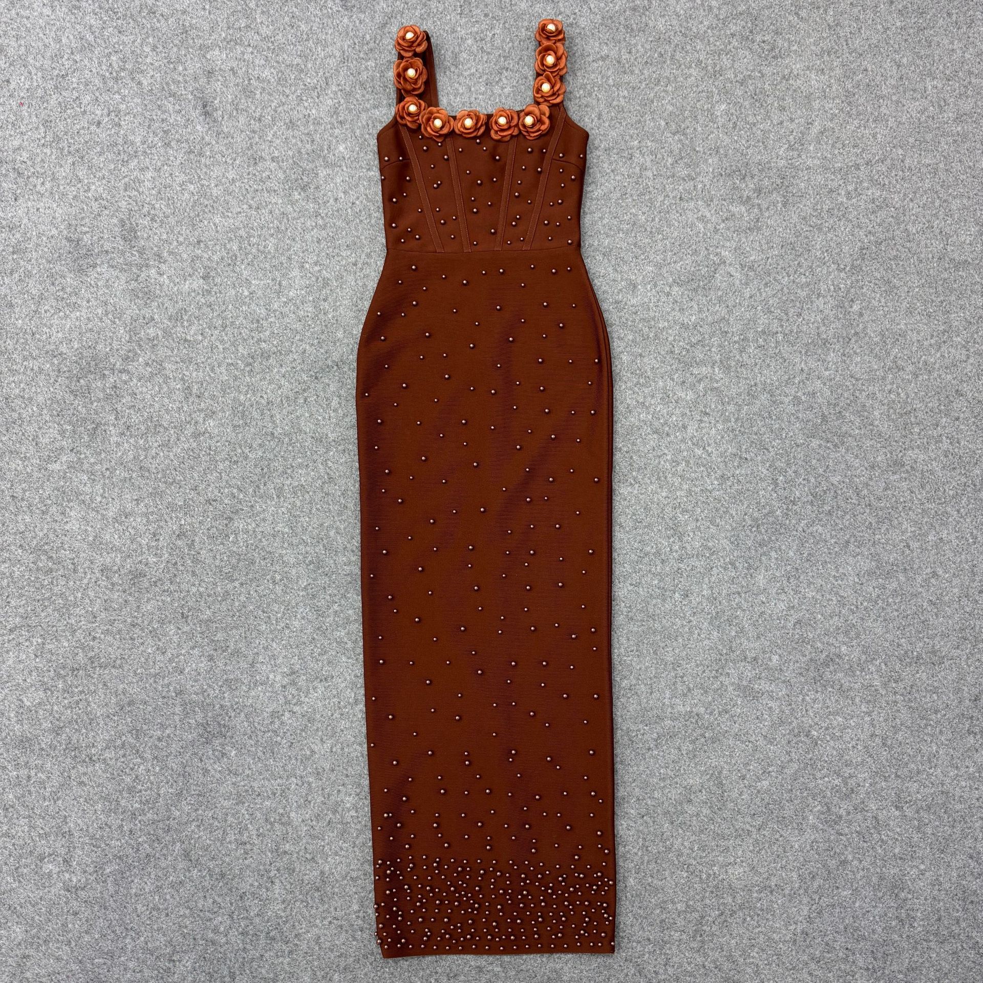 Floral Beaded Elegant Womens Bandage Dress