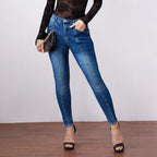 Women's Slim Fit Patchwork Denim Jeans
