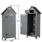 Wooden Outdoor Storage Cabinet & Tool Shed