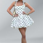 Womens Neck Hanging Waist Cinching Elegant Dress