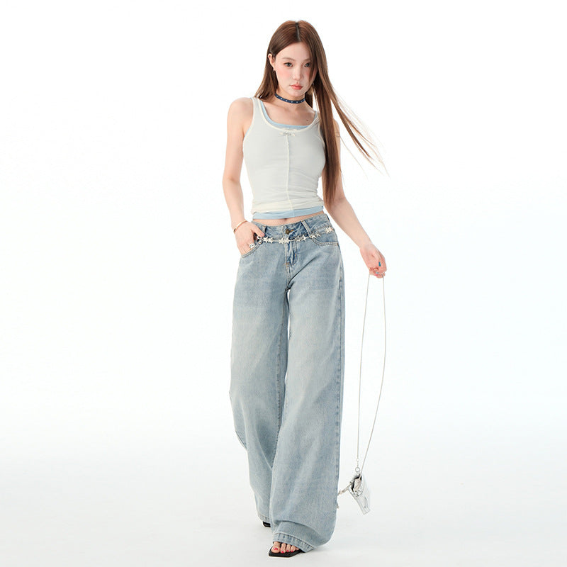 Women's Loose Slimming Chic Wide Leg Jeans