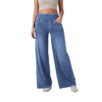 Women's High Waisted Loose Fit Zip Fly Wide Leg Jeans