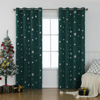 Short Hole Free Snowflake Shade Cloth Curtain