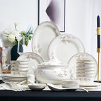 Bone China Ceramic Bowls & Saucers Set