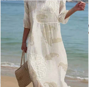 Casual Printed Temperament Long Skirt Girl