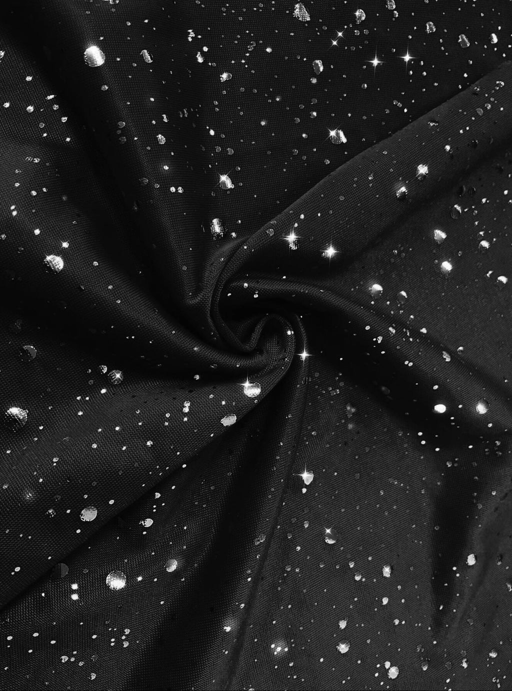 Elegant Sparkling Ruffled Hem Foil Stamped Dress