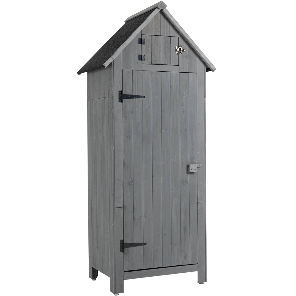 Wooden Outdoor Storage Cabinet & Tool Shed