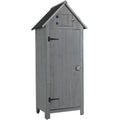 Wooden Outdoor Storage Cabinet & Tool Shed