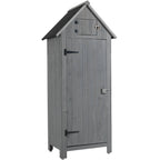 Wooden Outdoor Storage Cabinet & Tool Shed