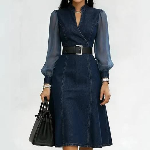 Korean Casual Spring Women's Denim Dress