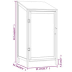 Solid Fir Wood Garden Shed 55cm