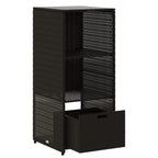 Poly Rattan Garden Storage Shed 50cm