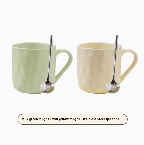 Oat Ceramic Couple Water Cup Set