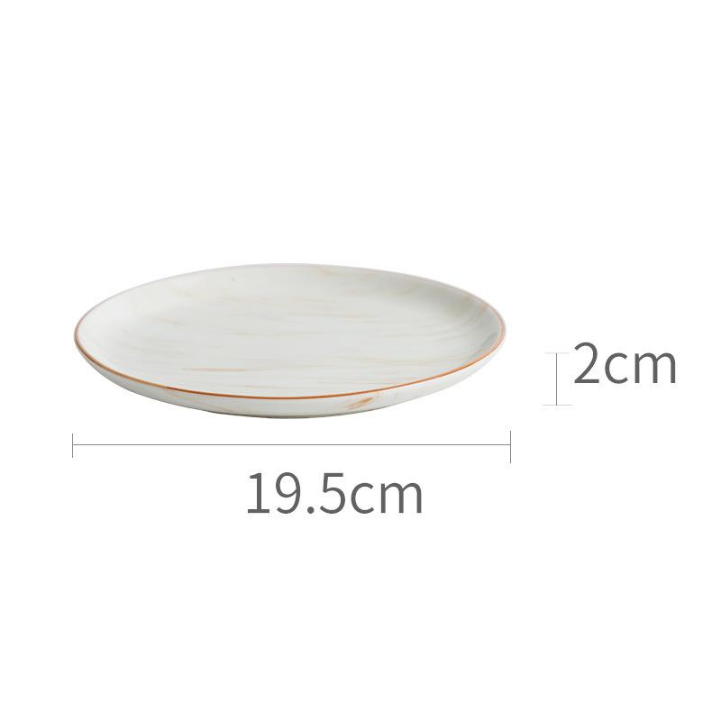 Marbled Ceramic Bowls & Dishes Set