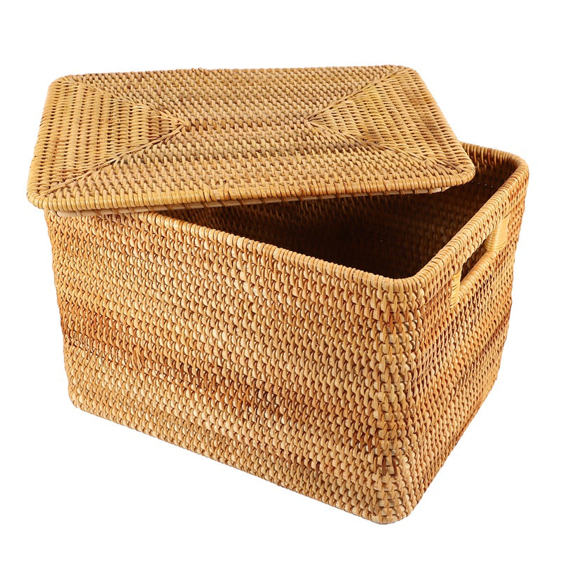 Handmade Vietnamese Rattan Storage Basket