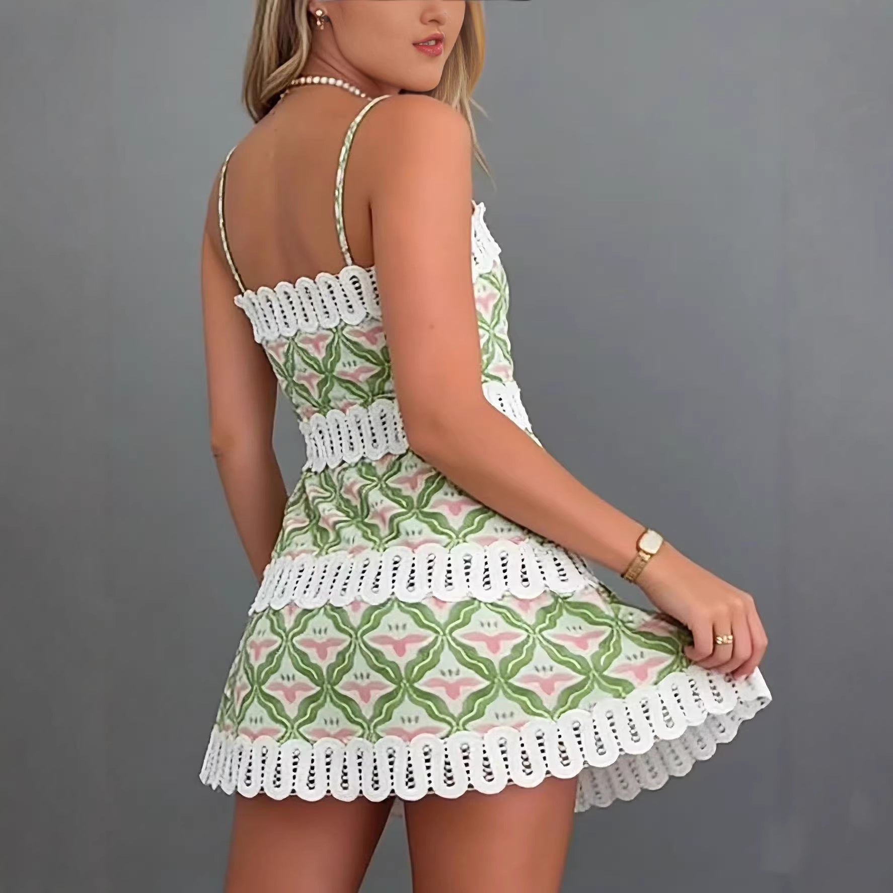 Personality Fringed Spaghetti Strap Tube Top Slim