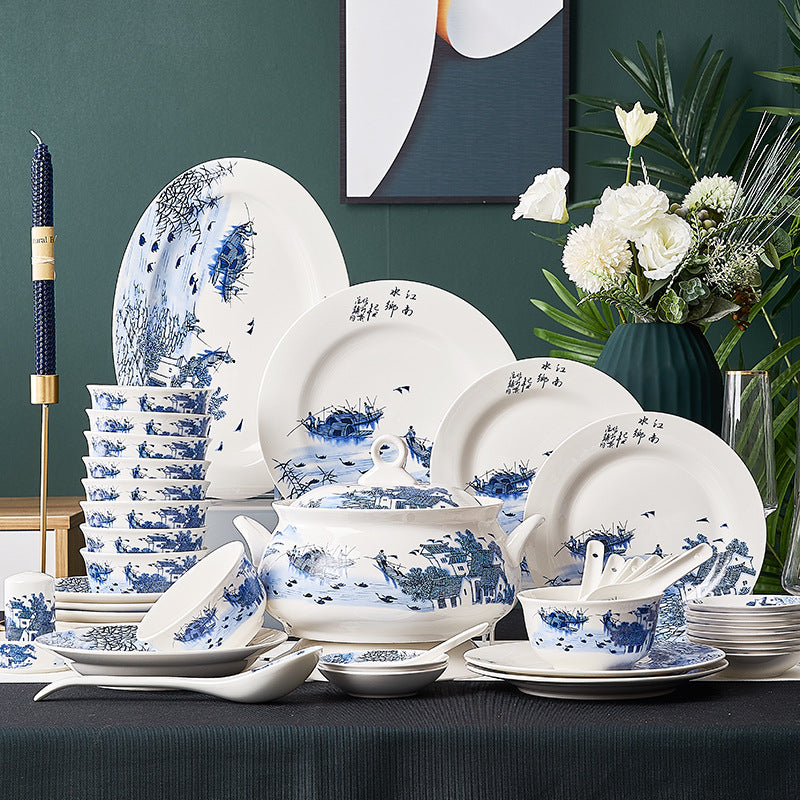 Bone China Ceramic Bowls & Saucers Set