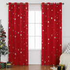 Short Hole Free Snowflake Shade Cloth Curtain
