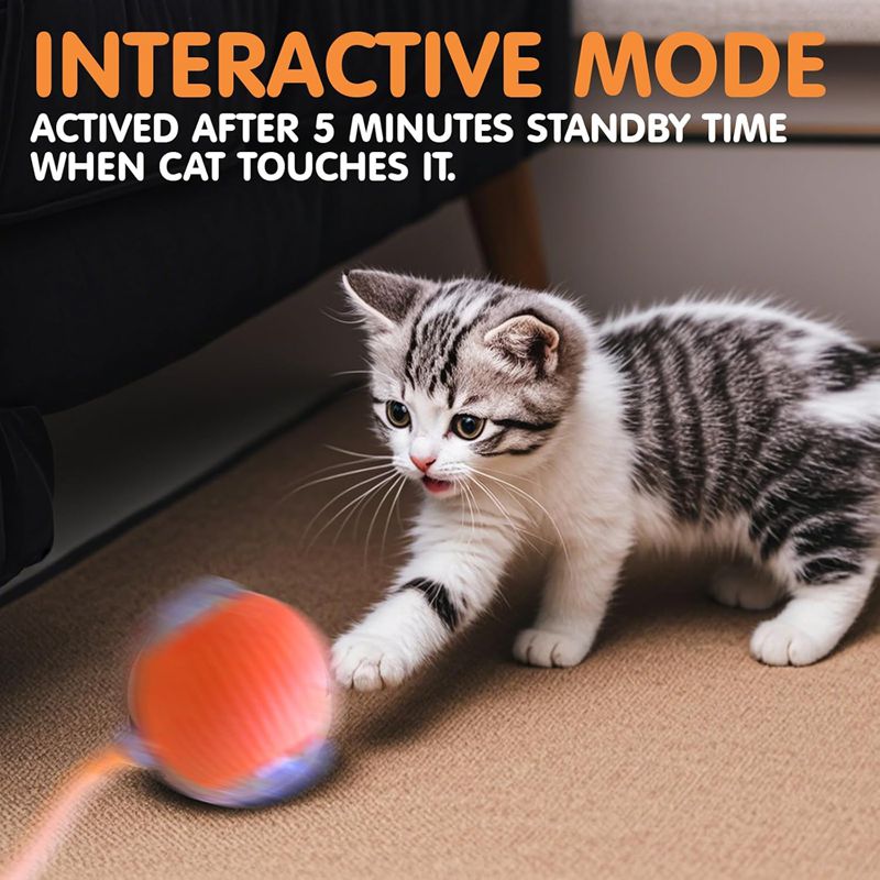 Cat Interactive Ball Toys Automatic Rolling Ball