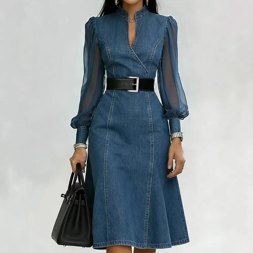 Korean Casual Spring Womens Denim Dress