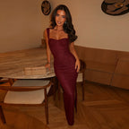 Light Luxury French Style Split Maxi Slip