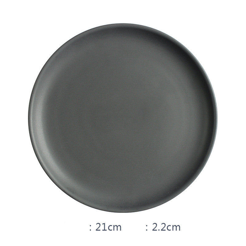 Nordic Ceramic Rice Bowl & Deep Steak Plate