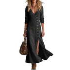Fashionable Casual Cotton Linen Long Sleeve Womens