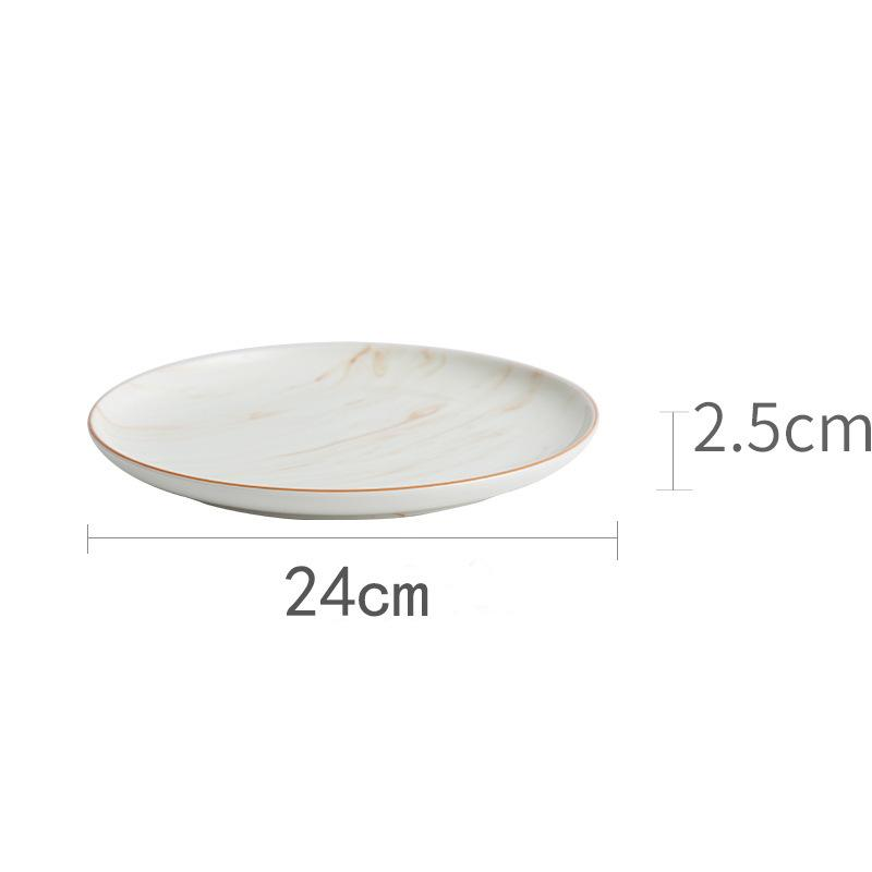 Marbled Ceramic Bowls & Dishes Set