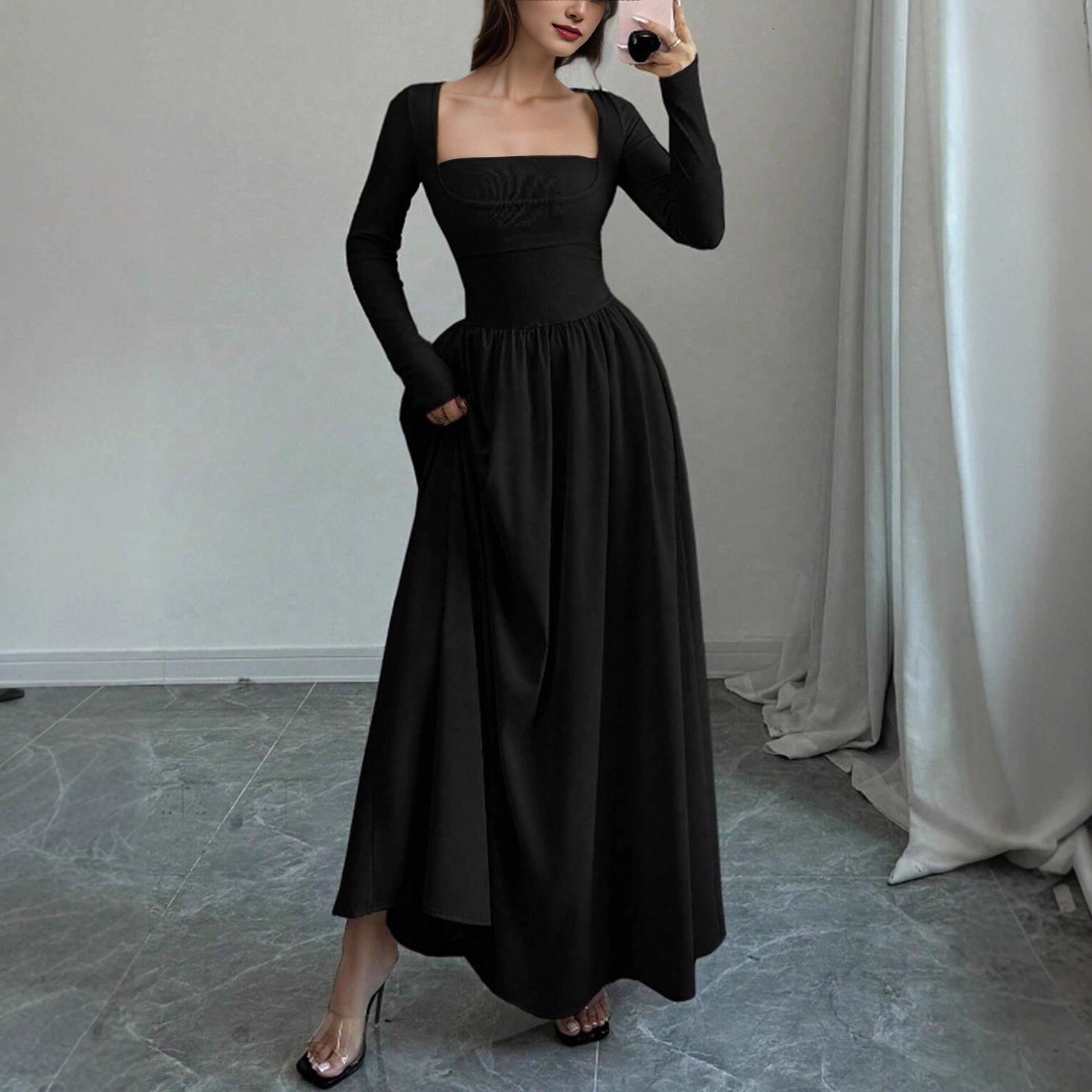 Womens Early Autumn Mock Two Piece Square