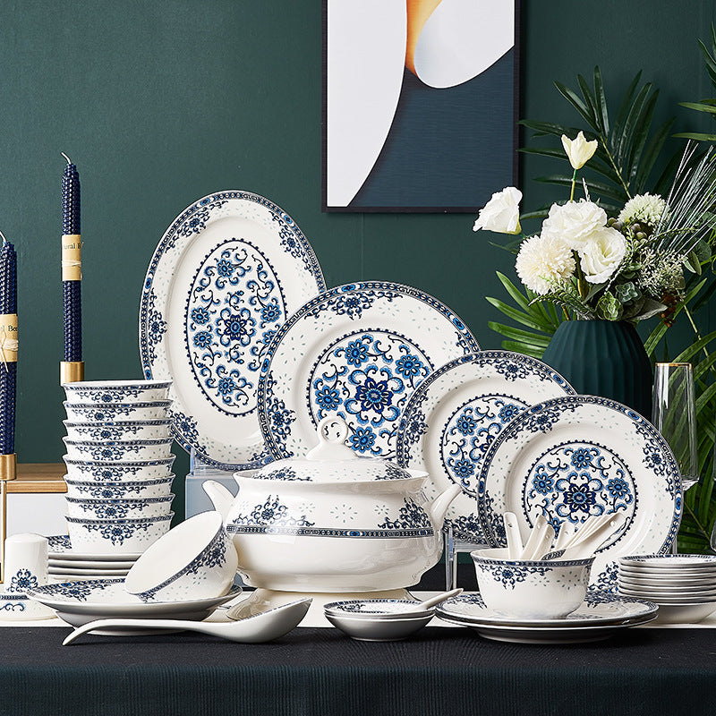 Bone China Ceramic Bowls & Saucers Set