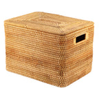 Handmade Vietnamese Rattan Storage Basket