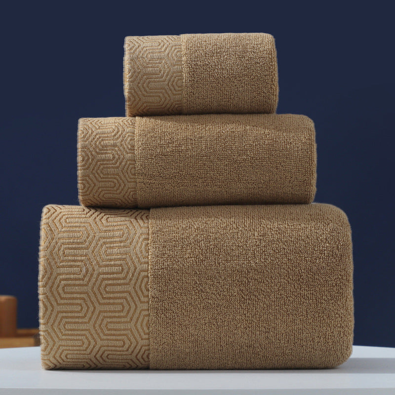 Pure Cotton Towels Three Piece With Hand