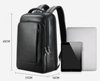 Men's Waterproof Leather Business Backpack