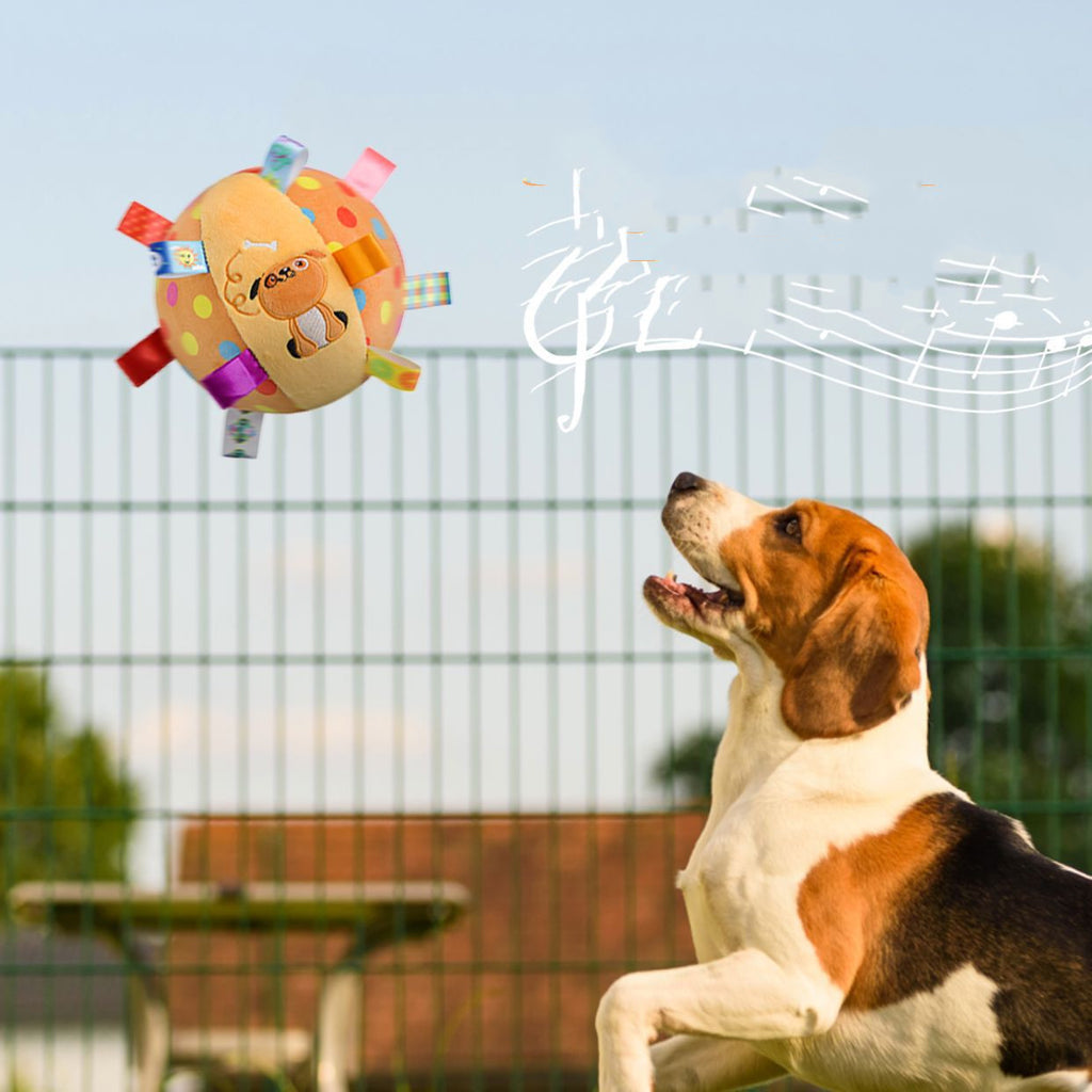 Pet Dog Vocal Plush Toy Ringing Bell