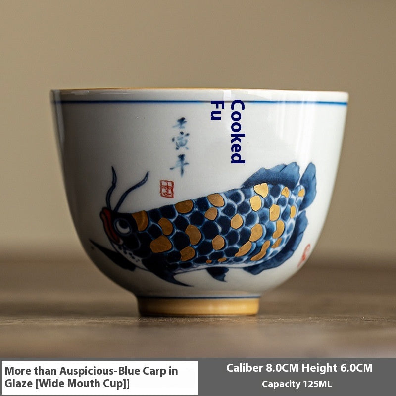 Retro Year of the Fish Ceramic Tea Cup