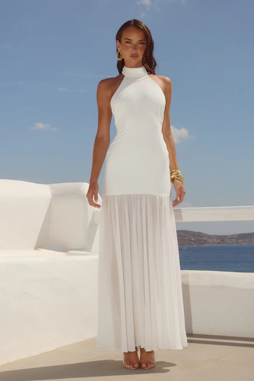 Flowing Resort Style Patchwork Maxi Dress Fairy