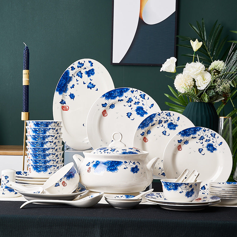 Bone China Ceramic Bowls & Saucers Set