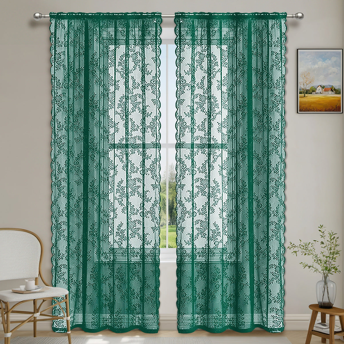 Vintage Lace Half Shade Curtain Lace De