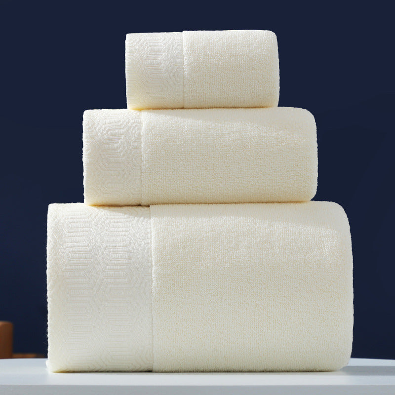 Pure Cotton Towels Three Piece With Hand