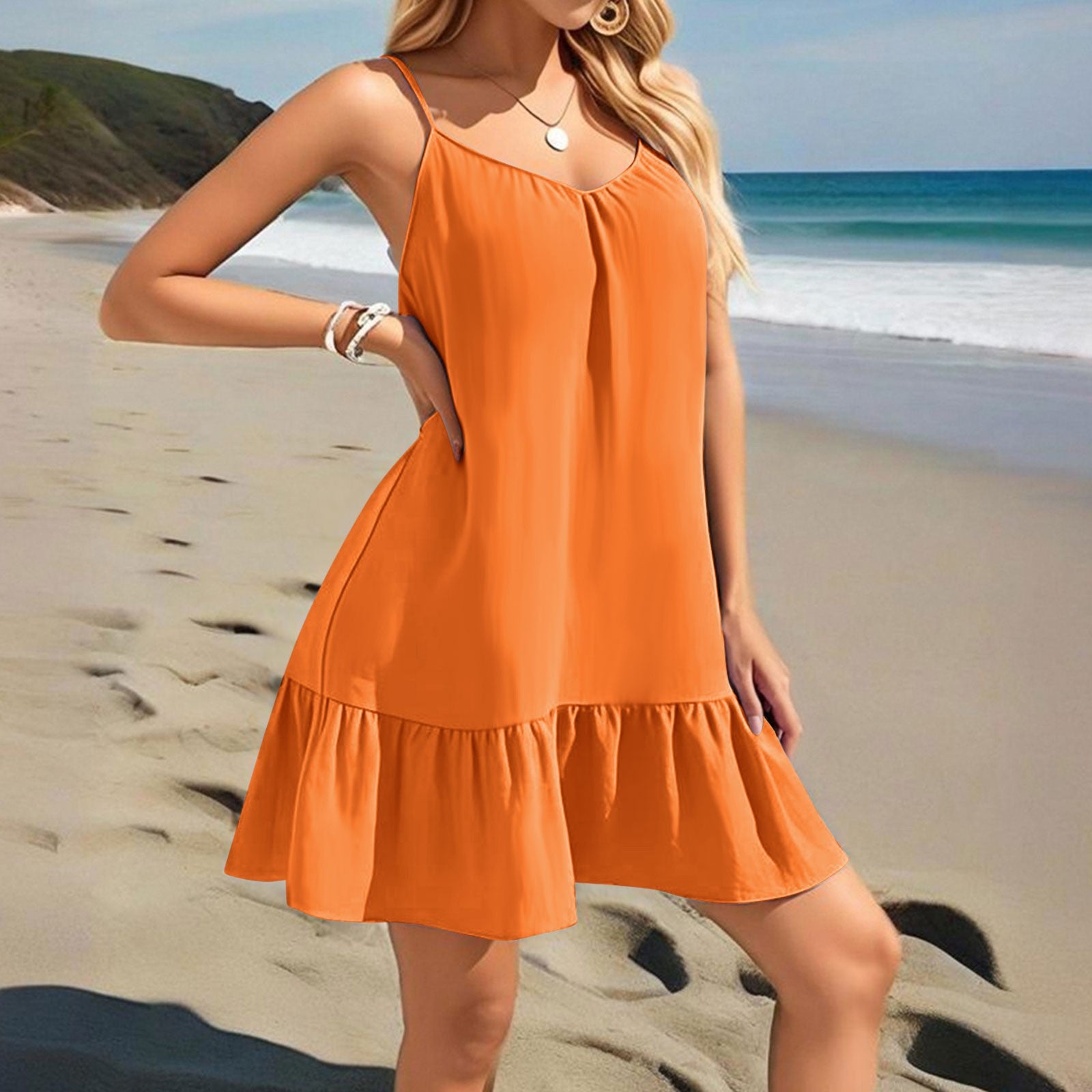 Strapless Solid-color Elegant Dress