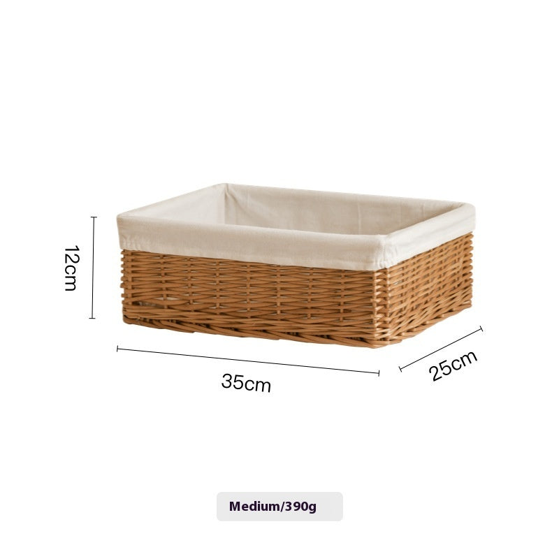Rattan Desktop Tidy & Storage Basket