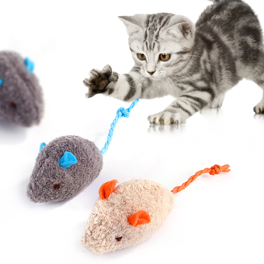 Pet Cat Plush Catnip Mouse Shape Interactive