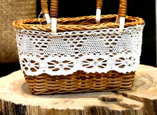 Hand-Woven Flower Basket for Home & Weddings