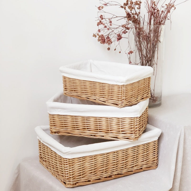 Rattan Desktop Tidy & Storage Basket