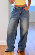 Women's Washed Vintage Denim Jeans