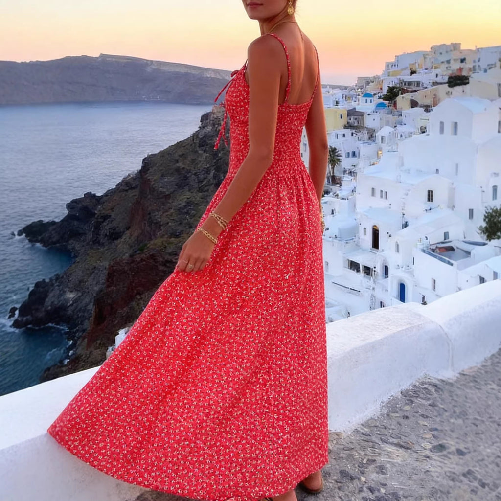 Lace Up Waist Cinching Womens Slip Dress